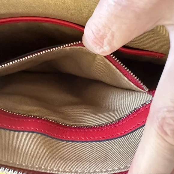 NWT MCM Candy Red Crossbody Bag with Authenticity - Picture 7 of 8